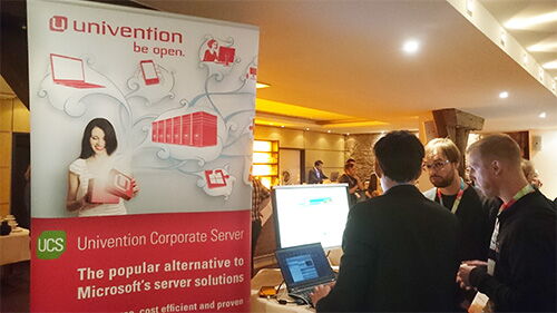 Diskussionen und Vorführungen am Univention-Stand