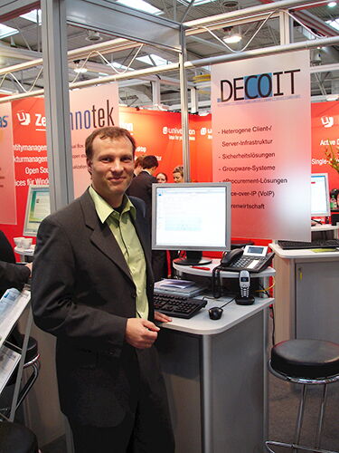 Erster Messeauftritt auf der CeBIT 2007 am Univention-Stand