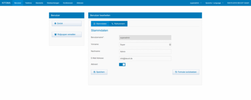 KITOMA-Screenshot - Benutzerverwaltung