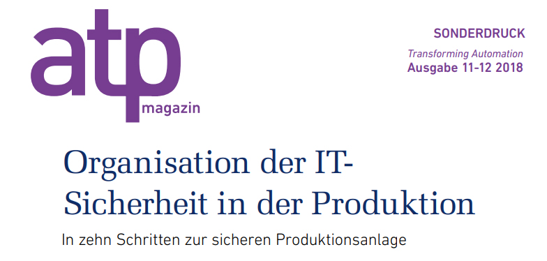 Abbildung: Kostenloser Leitfaden der Hochschule Hannover zur sicheren Produktionsanlage