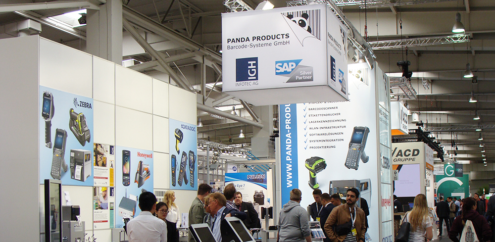 Abbildung 2: Messestand von Panda Products für Barcode-Systeme